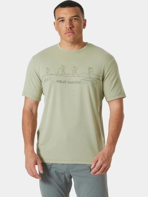 Helly Hansen Skog Graphic T-Shirt férfi rövid ujjú póló oliva színben 2