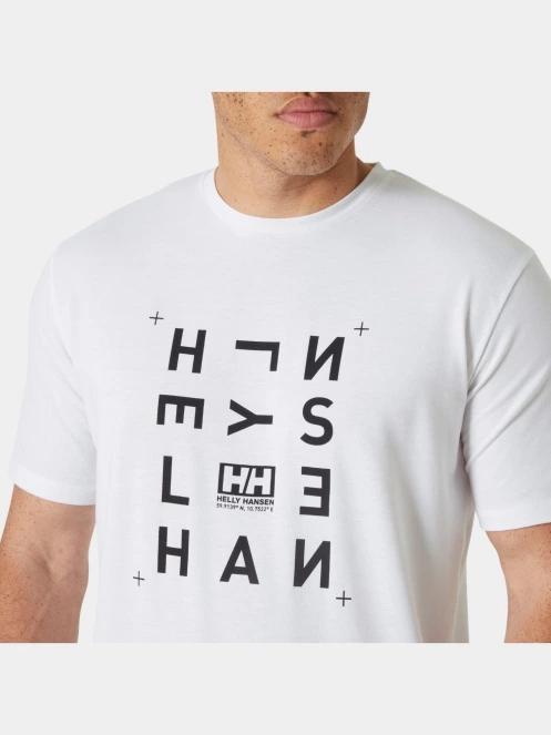 Helly Hansen Skog Graphic T-Shirt férfi rövid ujjú póló fehér színben 5