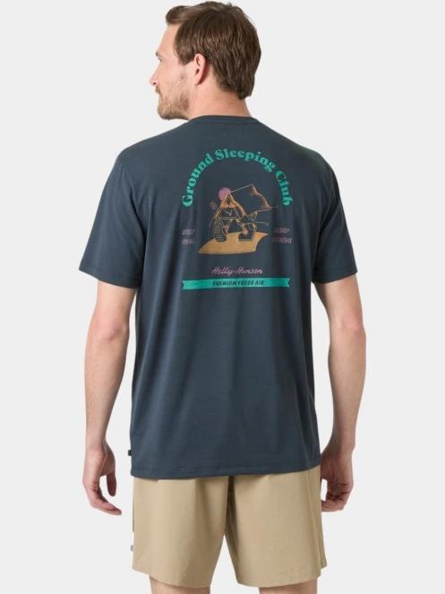 Helly Hansen Skog Graphic T-Shirt férfi rövid ujjú póló szürke színben 3