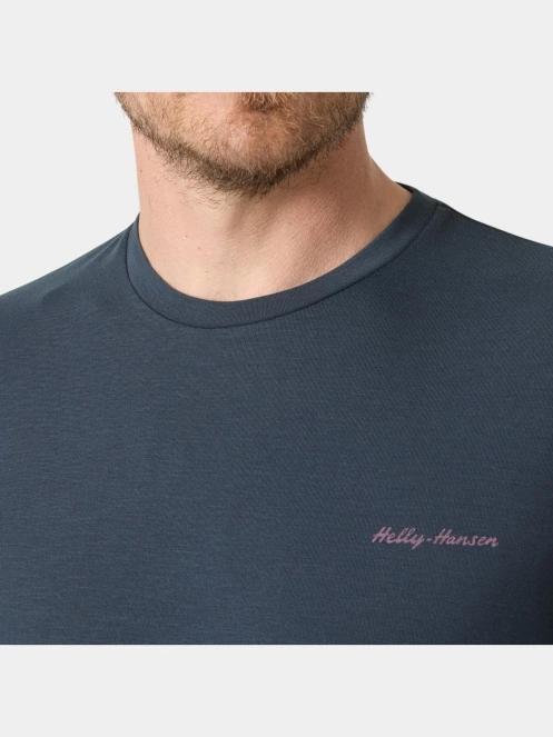 Helly Hansen Skog Graphic T-Shirt férfi rövid ujjú póló szürke színben 5