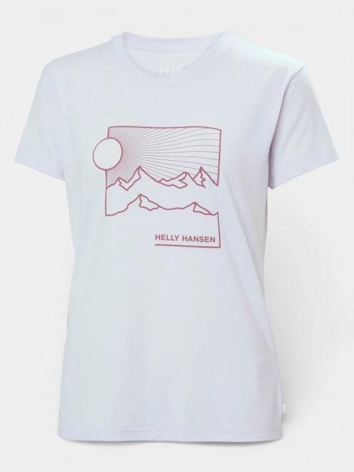 Helly Hansen W Skog Graphic Tee női rövid ujjú póló lila színben 6