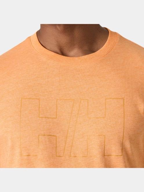 Helly Hansen Hh Tech Logo T-Shirt férfi rövid ujjú póló narancssárga színben 4