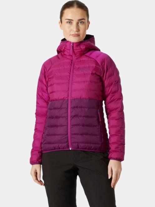 Helly Hansen W Banff Hooded Insulator női steppelt túrakabát magenta színben 2