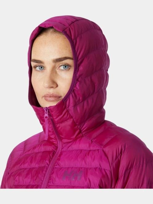 Helly Hansen W Banff Hooded Insulator női steppelt túrakabát magenta színben 4
