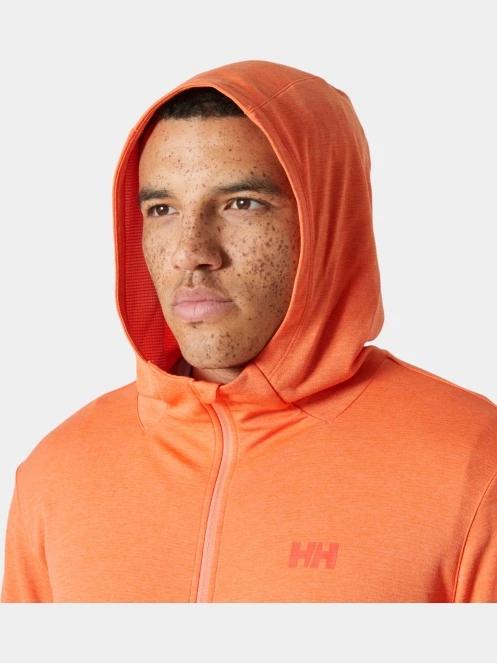Helly Hansen Hh Lifa Tech Lite Zip Hoodie férfi kapucnis pulóver narancssárga színben 5