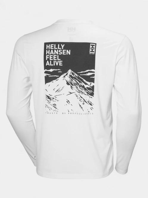 Helly Hansen Skog Graphic Ls Tee férfi hosszú ujjú póló fehér színben 7