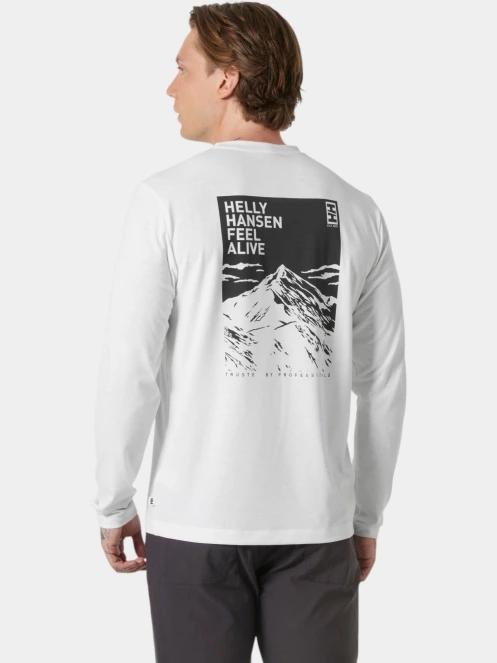 Helly Hansen Skog Graphic Ls Tee férfi hosszú ujjú póló fehér színben 3