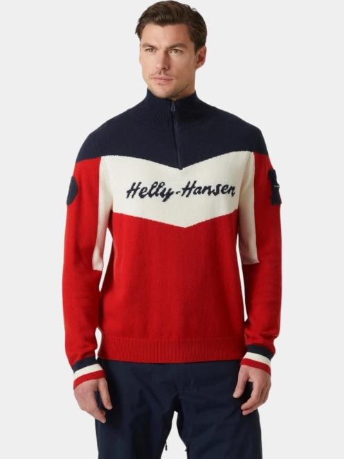 Helly Hansen Apres Knitted Sweater férfi pulóver piros színben 2