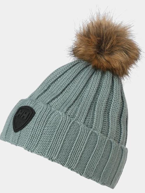 Helly Hansen W Limelight Beanie női bojtos sapka zöld színben 2