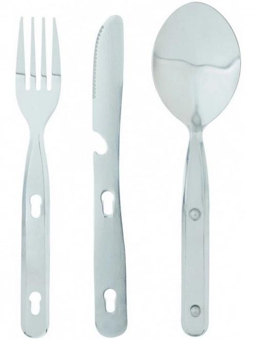 Ferrino Set Of 3 Cutlery Steel Inox evőeszköz készlet szürke színben 2