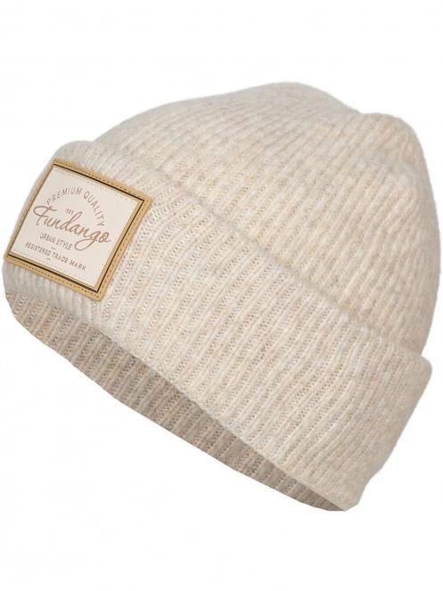 Fundango Grace Beanie női kötött sapka homok színben 2