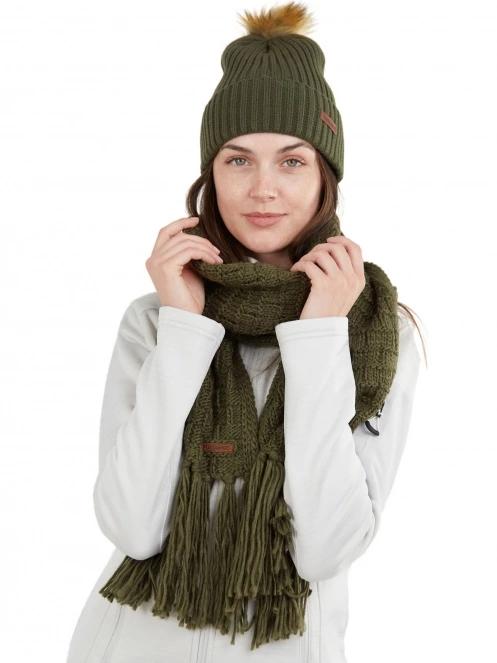 Fundango Glen Scarf női sál oliva színben 4