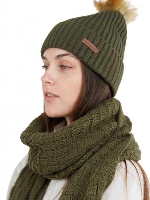 Fundango Glen Scarf női sál oliva színben 5