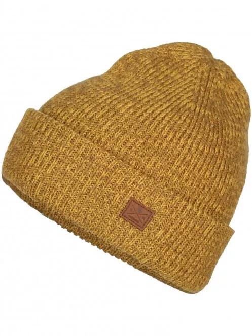Fundango Owen Beanie férfi kötött sapka sárga színben 2