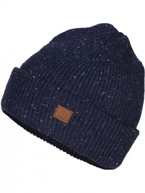 Fundango Owen Beanie férfi kötött sapka sötétkék színben 2