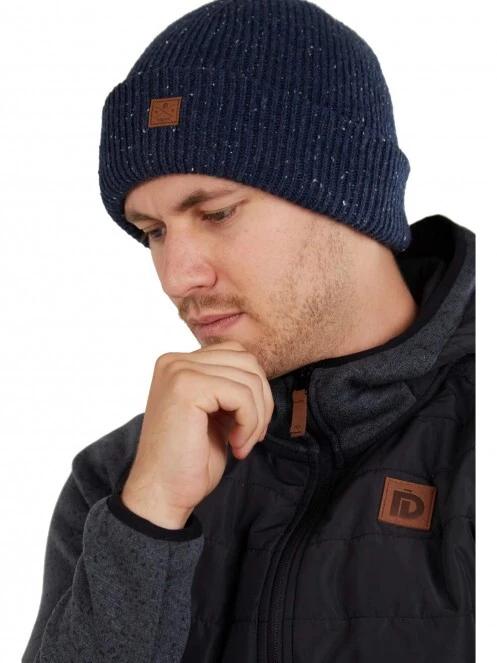 Fundango Owen Beanie férfi kötött sapka sötétkék színben 3