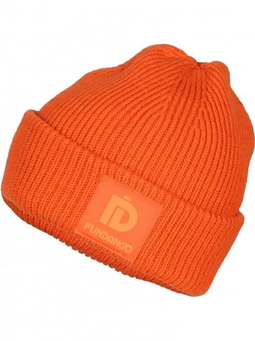 Fundango Elion Beanie kötött sapka narancssárga színben 2