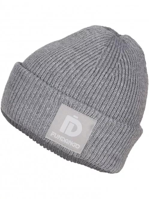 Fundango Elion Beanie kötött sapka szürke színben 2