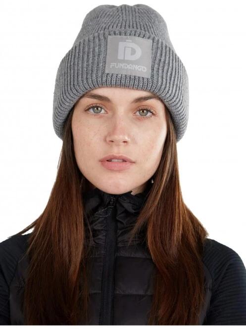 Fundango Elion Beanie kötött sapka szürke színben 3