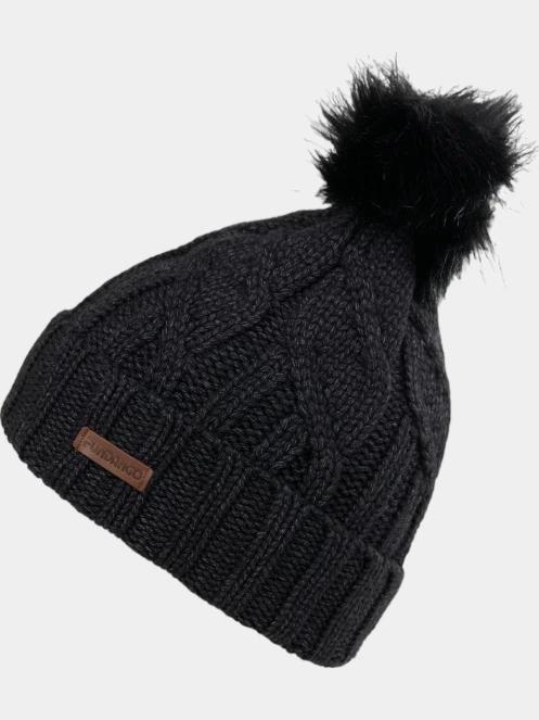 Fundango Renna Beanie női bojtos sapka fekete színben 2