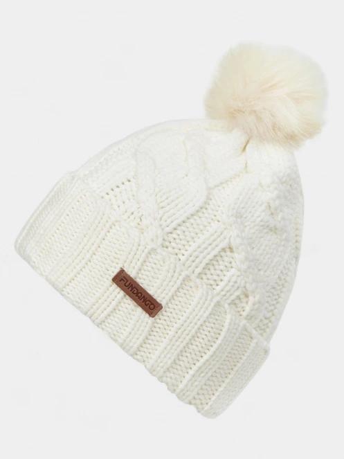 Fundango Renna Beanie női bojtos sapka fehér színben 2