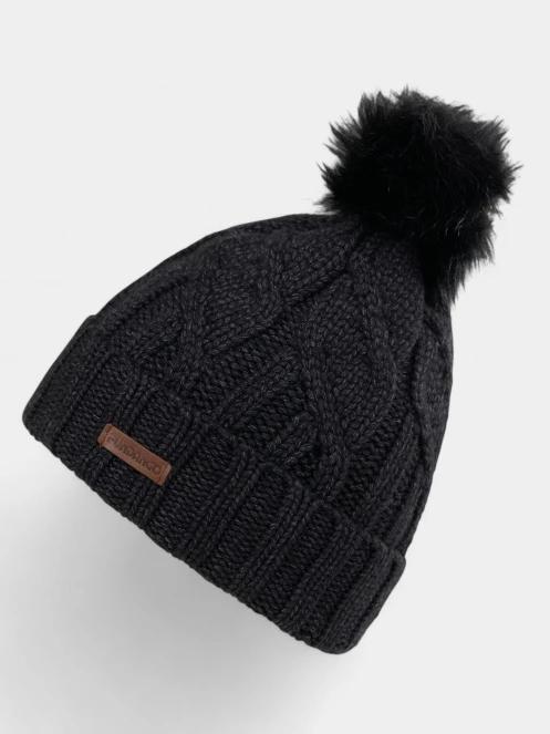 Fundango Renna Beanie női bojtos sapka fekete színben 2