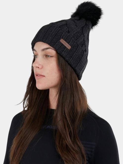Fundango Renna Beanie női bojtos sapka fekete színben 3