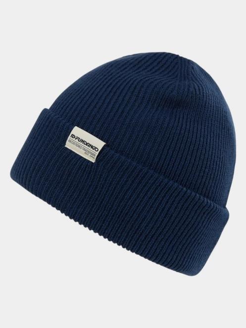 Fundango Tara Beanie kötött sapka sötétkék színben 2