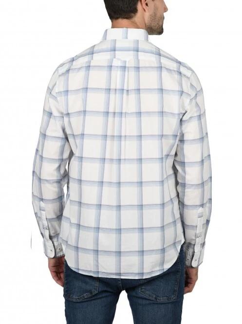 Timberland LS Strtch Poplin Check férfi hosszú ujjú ing fehér színben 4