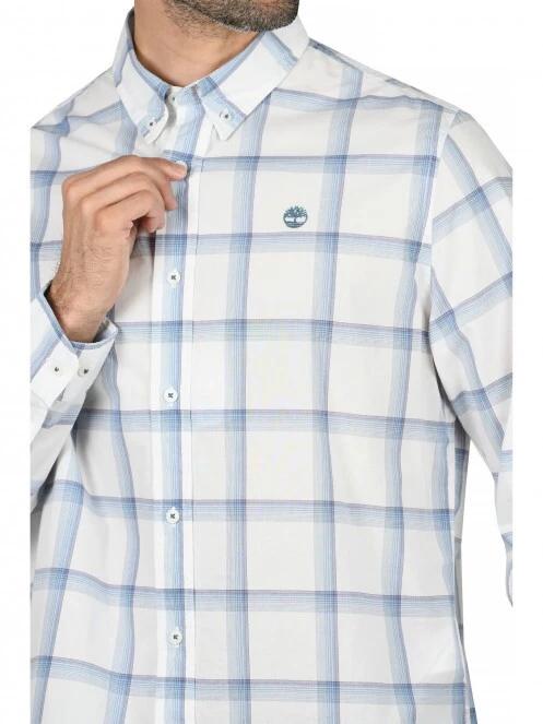 Timberland LS Strtch Poplin Check férfi hosszú ujjú ing fehér színben 5