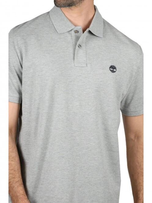 Timberland Basic Polo férfi galléros póló szürke színben 5
