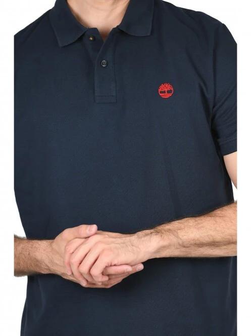 Timberland Basic Polo férfi galléros póló sötétkék színben 5