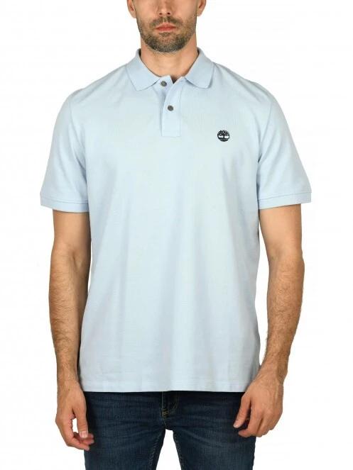 Timberland Basic Polo férfi galléros póló világoskék színben 2