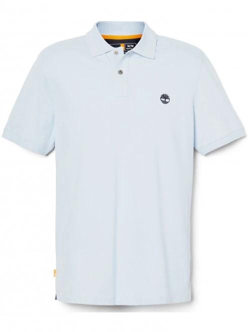 Timberland Basic Polo férfi galléros póló világoskék színben 6