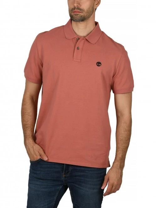 Timberland Basic Polo férfi galléros póló rózsaszín színben 2