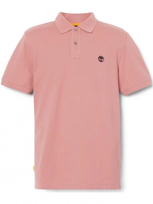Timberland Basic Polo férfi galléros póló rózsaszín színben 6
