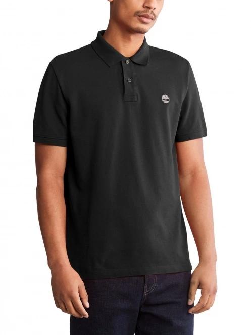 Timberland Pique Short Sleeve Polo férfi galléros póló fekete színben 2