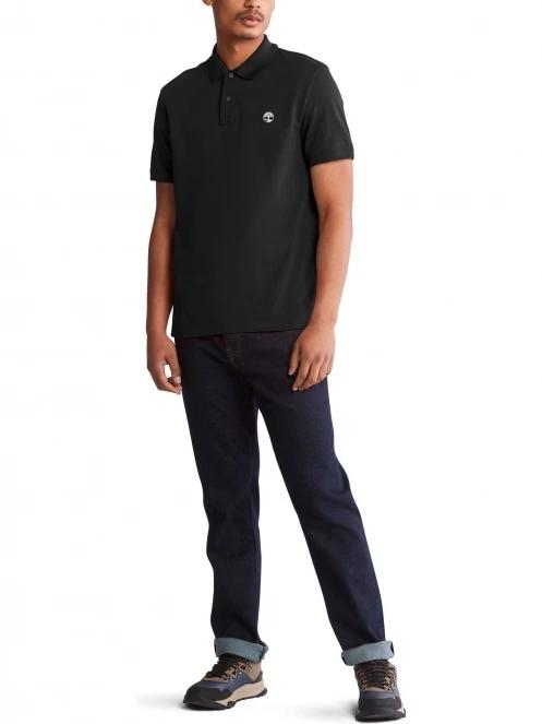 Timberland Pique Short Sleeve Polo férfi galléros póló fekete színben 5