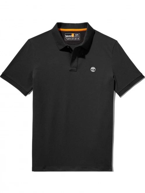 Timberland Pique Short Sleeve Polo férfi galléros póló fekete színben 7