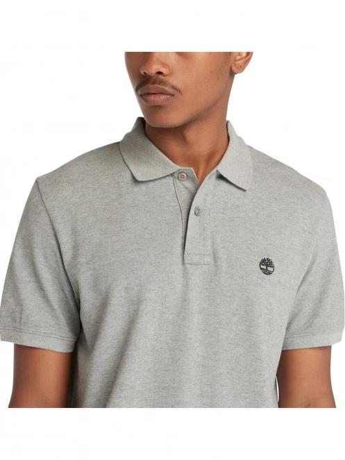 Timberland Pique Short Sleeve Polo férfi galléros póló szürke színben 5