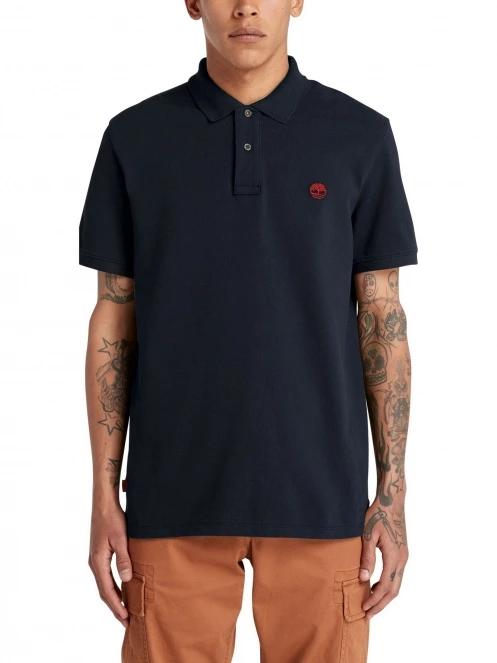 Timberland Pique Short Sleeve Polo férfi galléros póló sötétkék színben 2