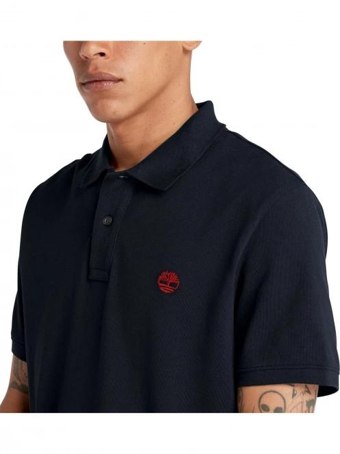 Timberland Pique Short Sleeve Polo férfi galléros póló sötétkék színben 6