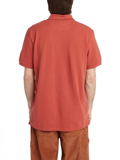 Timberland Pique Short Sleeve Polo férfi galléros póló piros színben 3