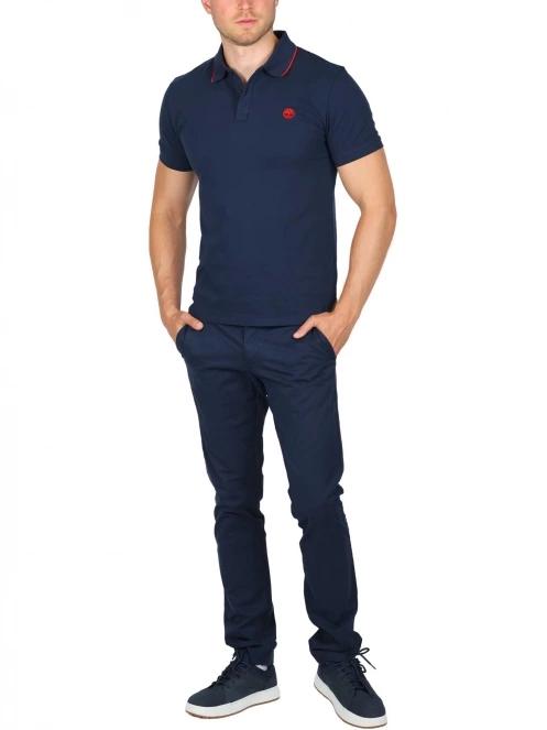 Timberland Ss Jacquard Yd Polo férfi galléros póló sötétkék színben 5