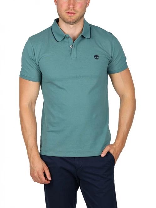 Timberland Ss Jacquard Yd Polo férfi galléros póló zöld színben 2
