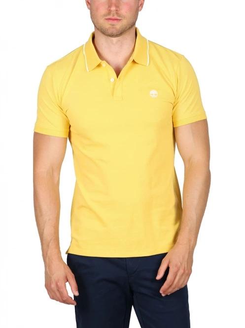 Timberland Ss Jacquard Yd Polo férfi galléros póló sárga színben 2