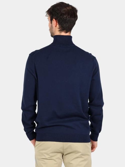 Timberland Turtle Neck Cotton Sweater férfi kötött pulóver sötétkék színben 4