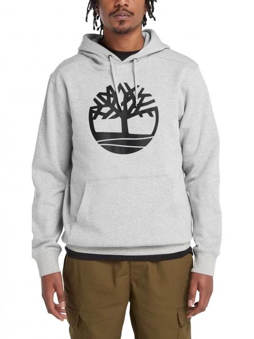 Timberland Tree Logo Hoodie férfi kapucnis pulóver szürke színben 2