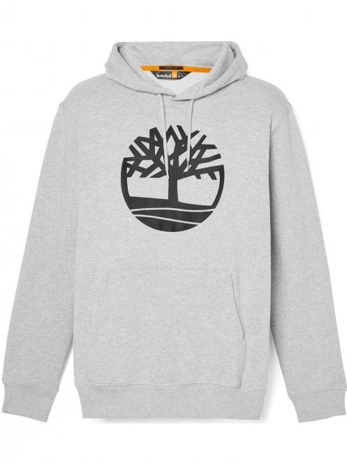Timberland Tree Logo Hoodie férfi kapucnis pulóver szürke színben 7