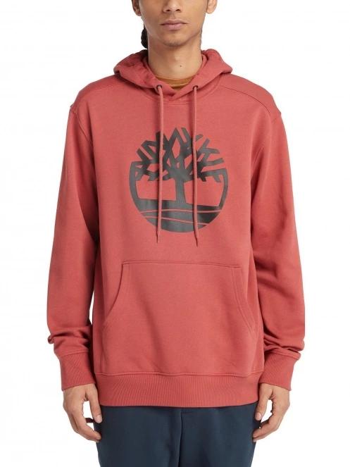 Timberland Tree Logo Hoodie férfi kapucnis pulóver piros színben 2